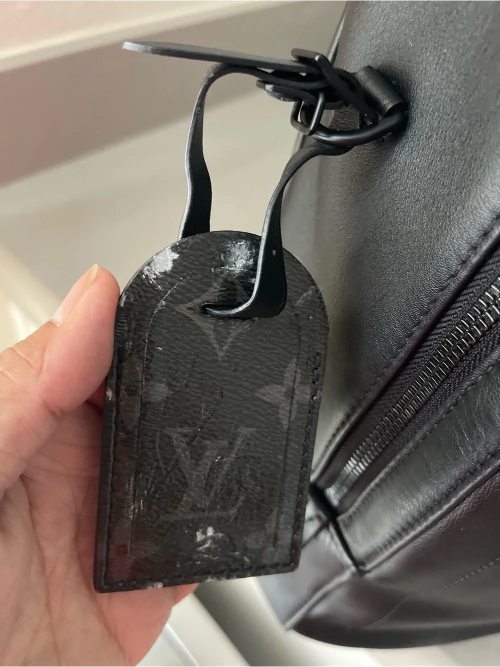 Louis Vuitton PM Dark Infinity Calfskin Backpack  , with entrupy , limited Editi